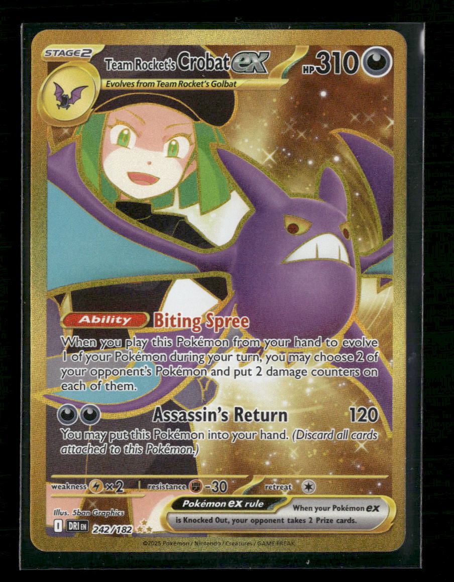 SV10: Destined Rivals Team Rocket's Crobat ex #242/182