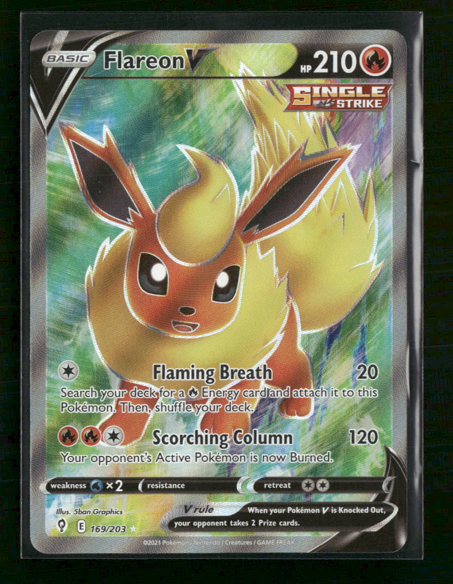 SWSH07: Evolving Skies Flareon V (Full Art) #169/203
