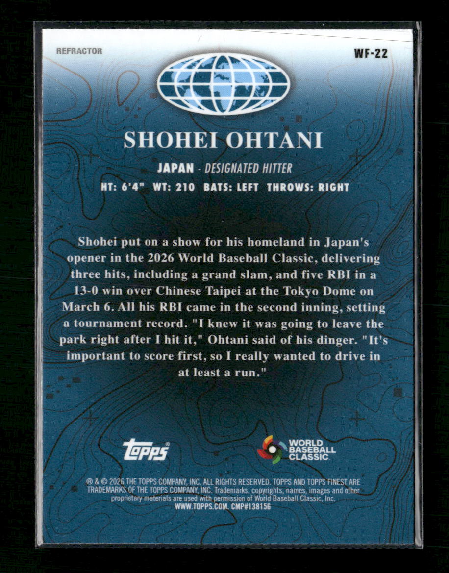 2026 Finest World's Finest Refractor Shohei Ohtani #WF-22
