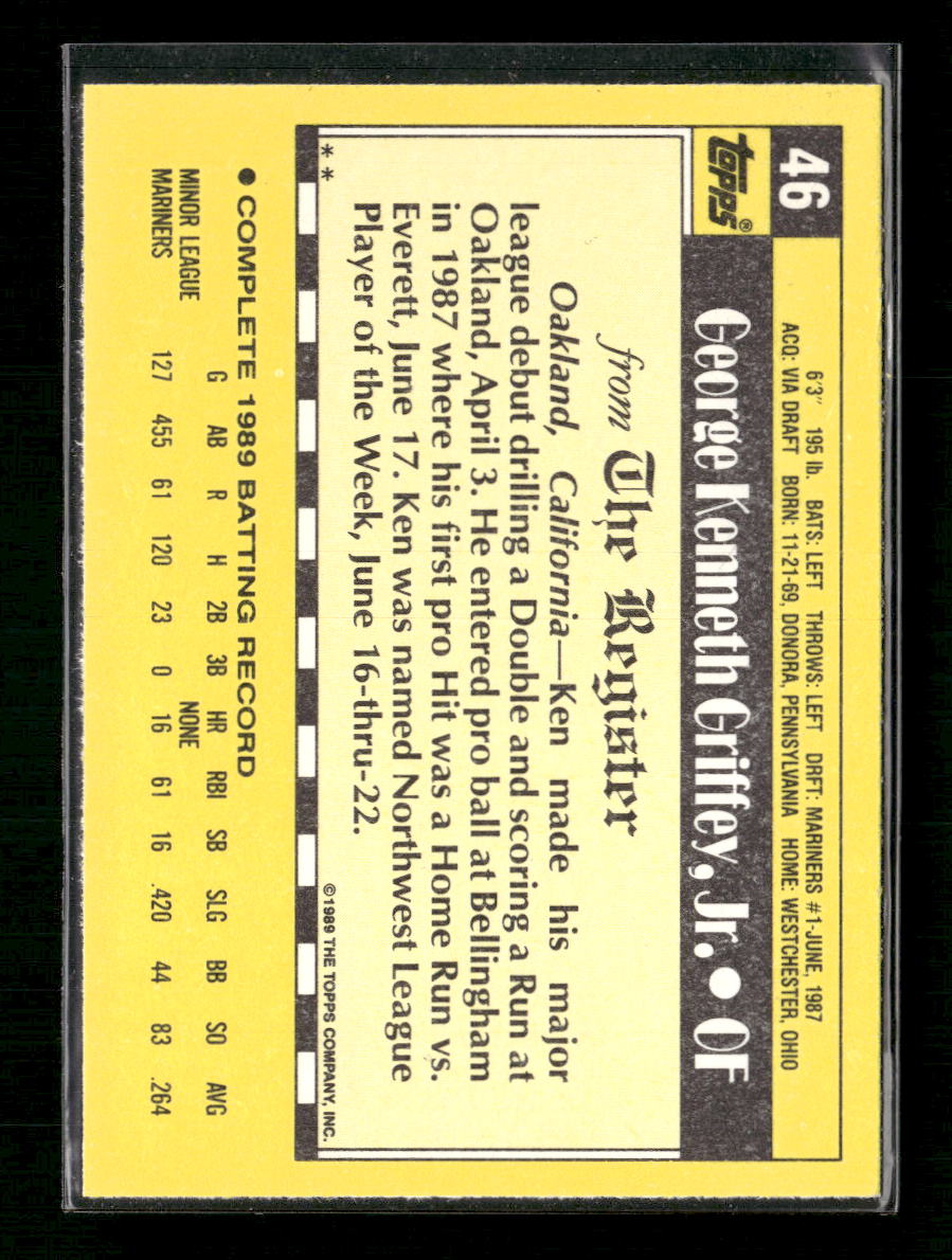 1990 Topps Major League Debut 1989 Ken Griffey, Jr. #46