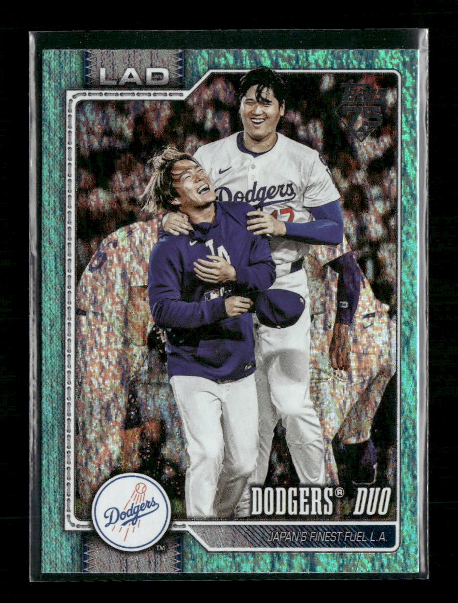 2026 Topps Aqua Holo Foil Dodgers Duo #265