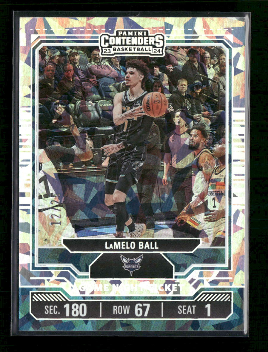 2023-24 Panini Contenders Game Night Ticket Cracked Ice LaMelo Ball #/25 #5
