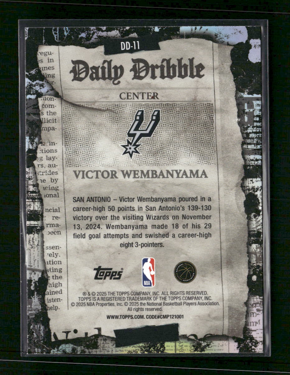 2025-26 Topps The Daily Dribble Victor Wembanyama #DD-11