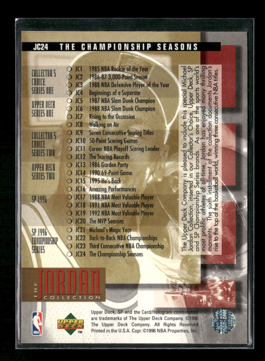 1995-96 SP Championship The Jordan Collection Michael Jordan #JC24
