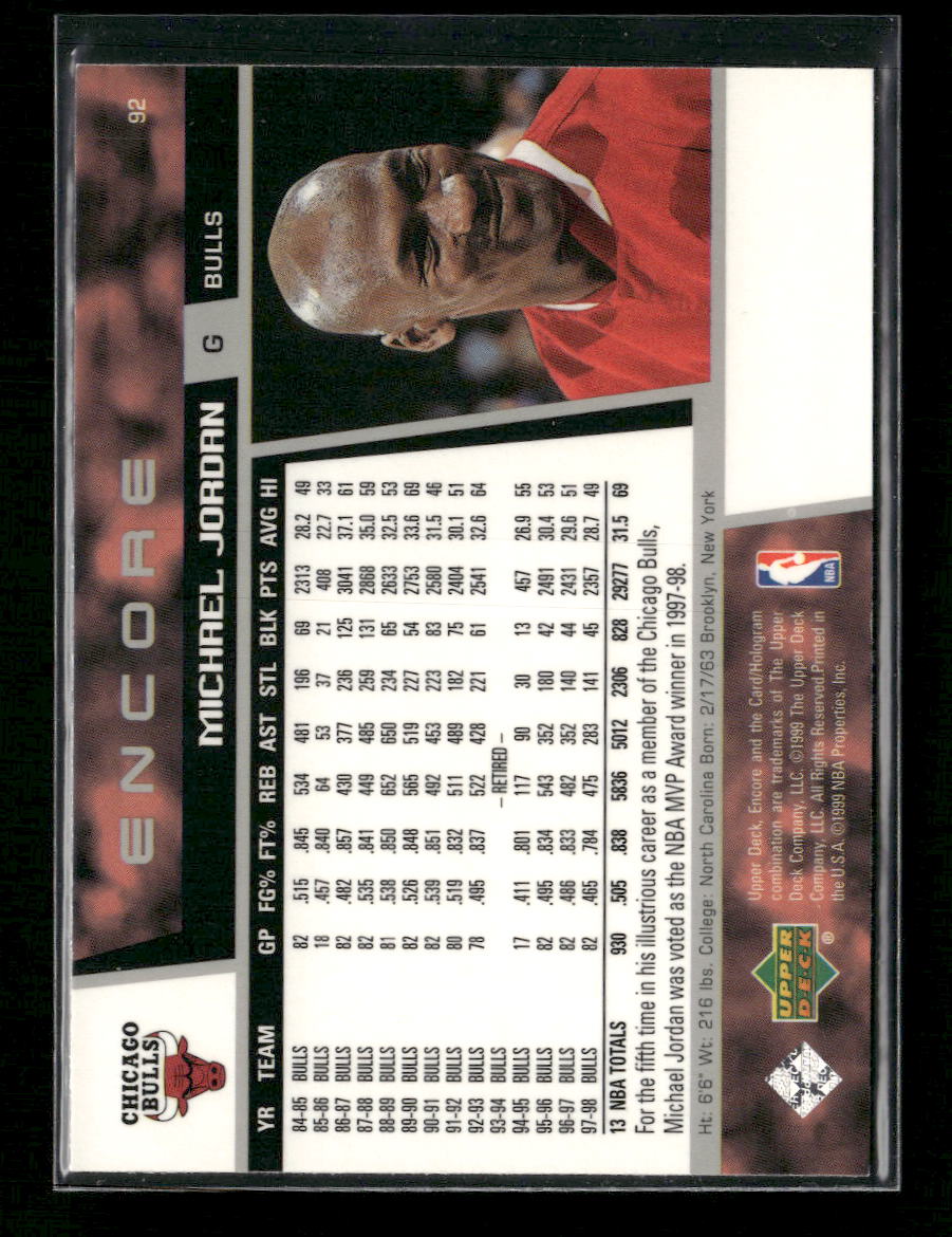 1998-99 Upper Deck Encore Michael Jordan #92