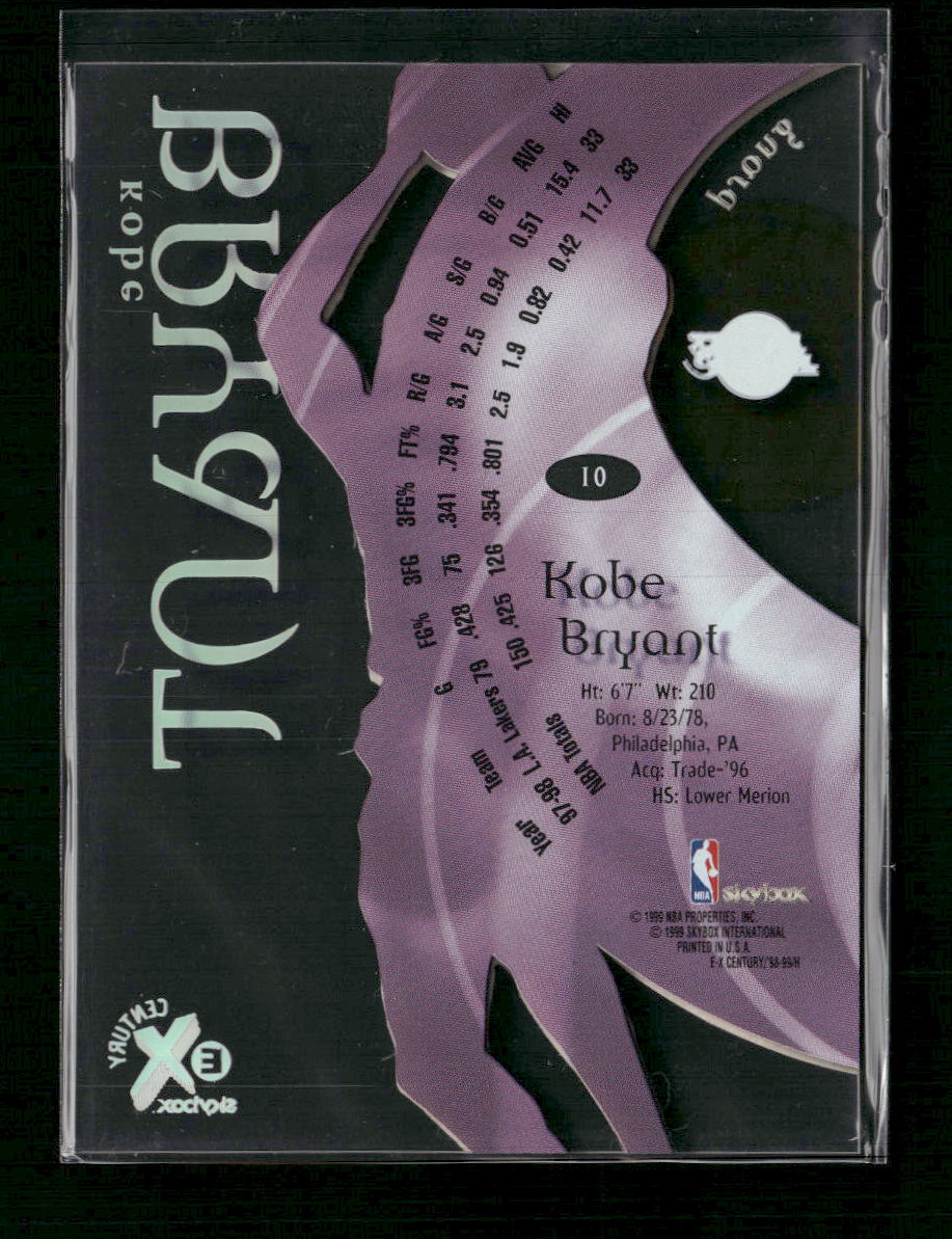 1998-99 SkyBox E-X Century Kobe Bryant #10