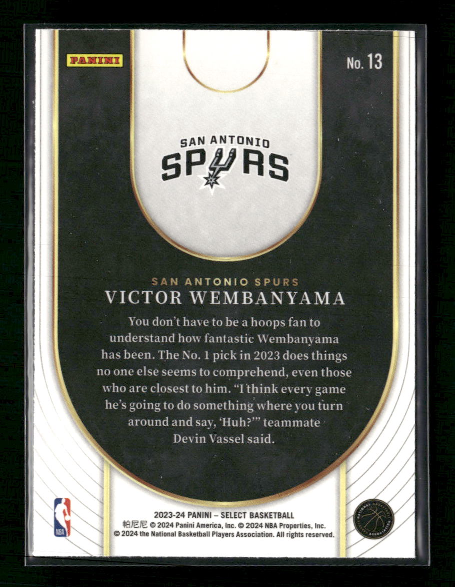 2023-24 Panini Select Neon Icon Victor Wembanyama #13