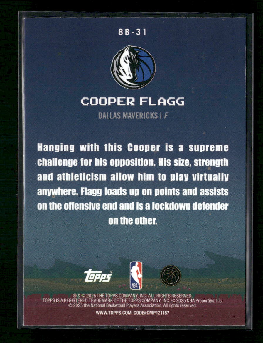 2025-26 Topps 8-Bit Ballers Holo Foil Cooper Flagg #8B-31