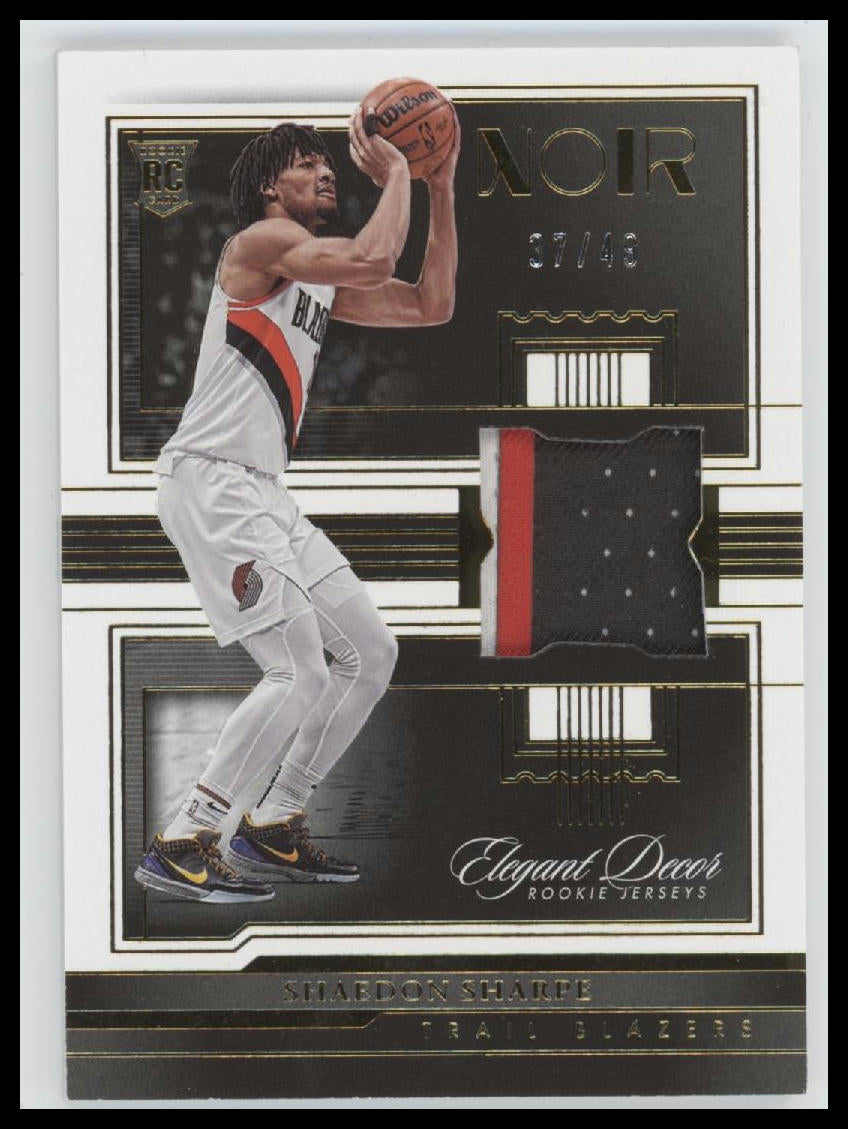 2022-23 Panini Noir Elegant Decor Prime Shaedon Sharpe #/49 #EDR-SHS