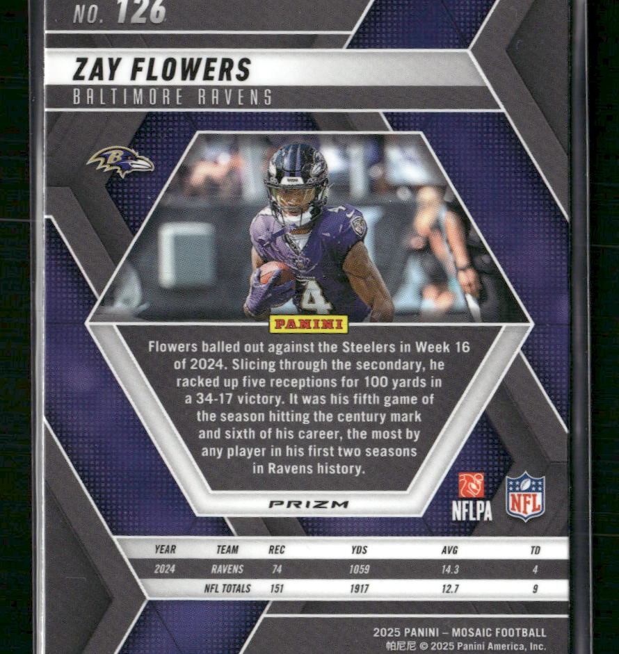 2025 Panini Mosaic Honeycomb Zay Flowers #126