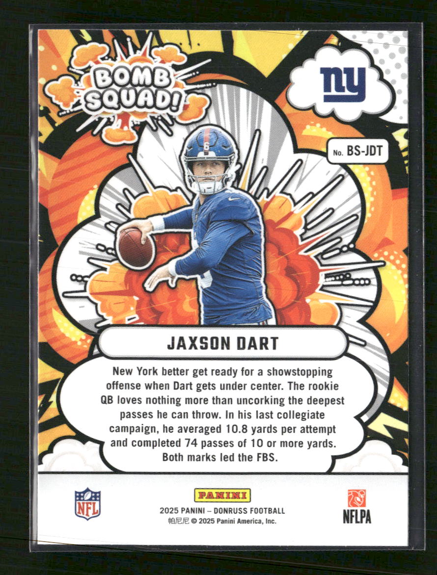 2025 Donruss Bomb Squad Jaxson Dart #BS-JDT