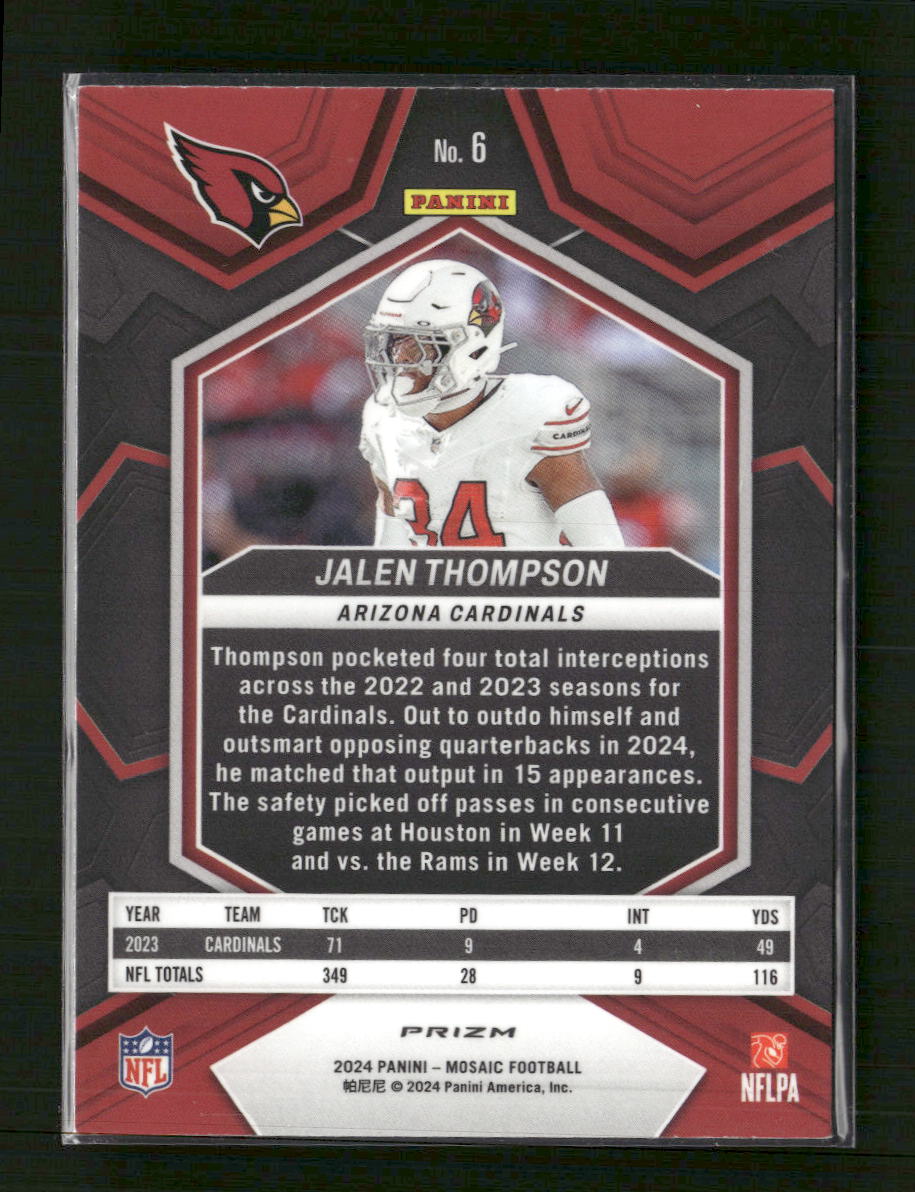 2024 Panini Mosaic Mosaic Genesis Jalen Thompson #6