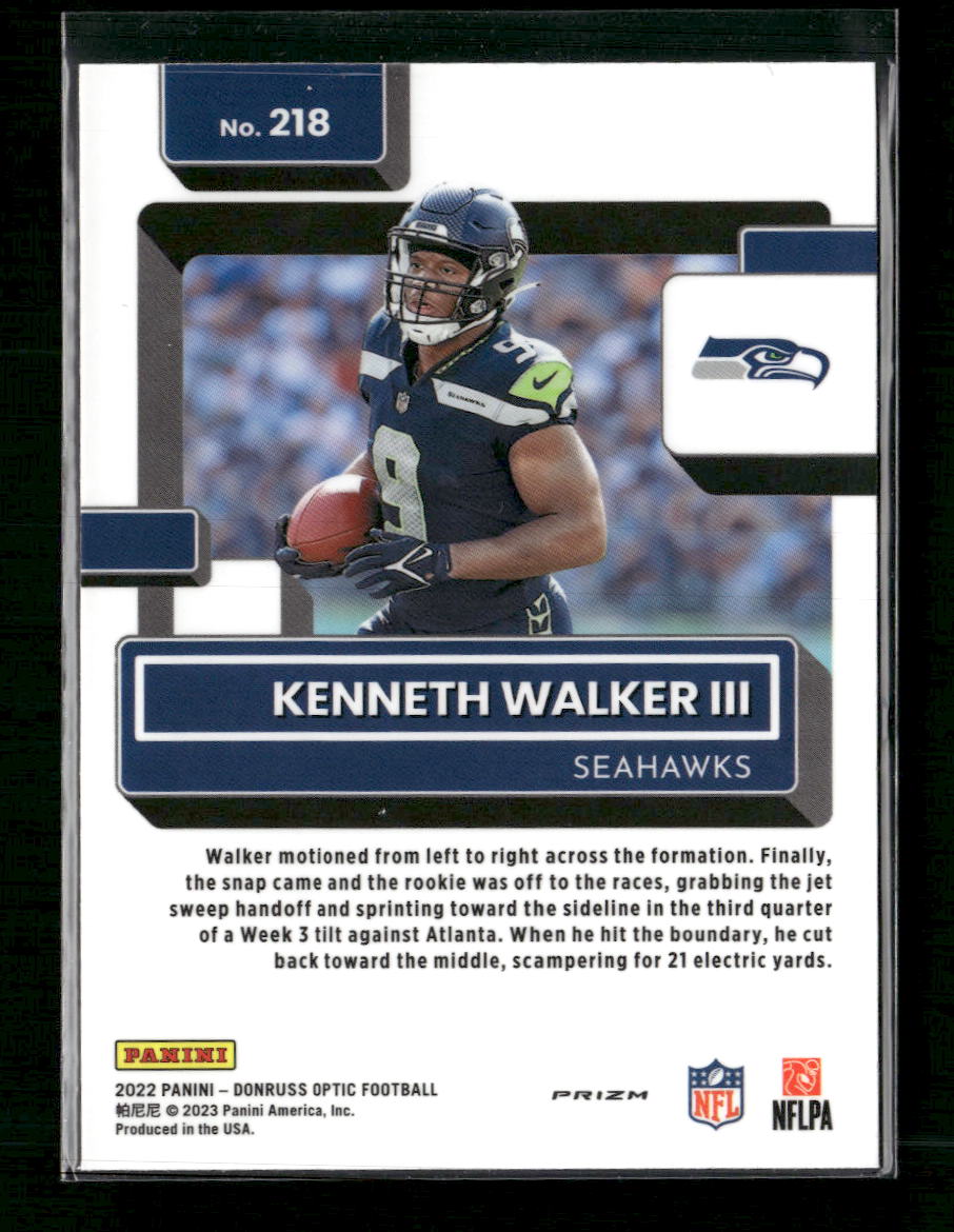 2022 Donruss Optic Stars Kenneth Walker III Rookie #218