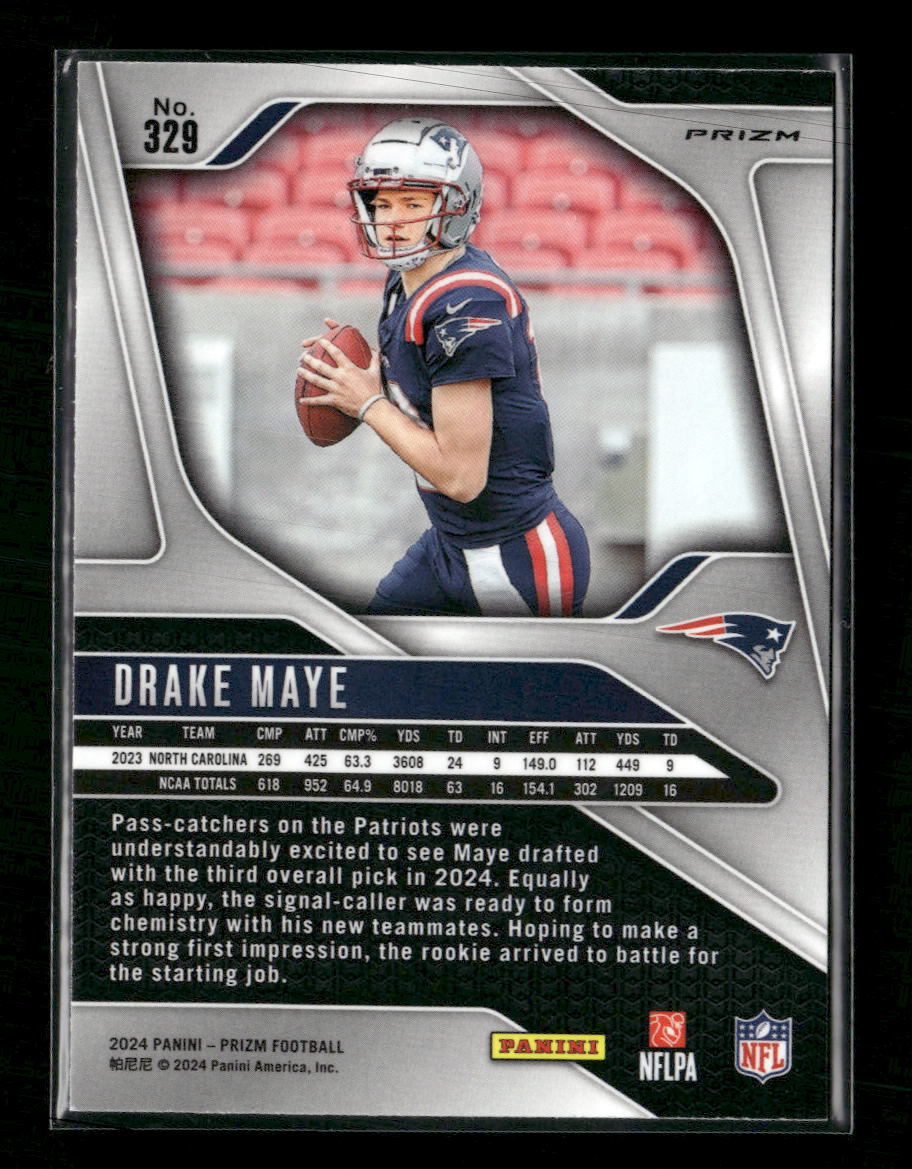 2024 Panini Prizm Pink Drake Maye Rookie #329