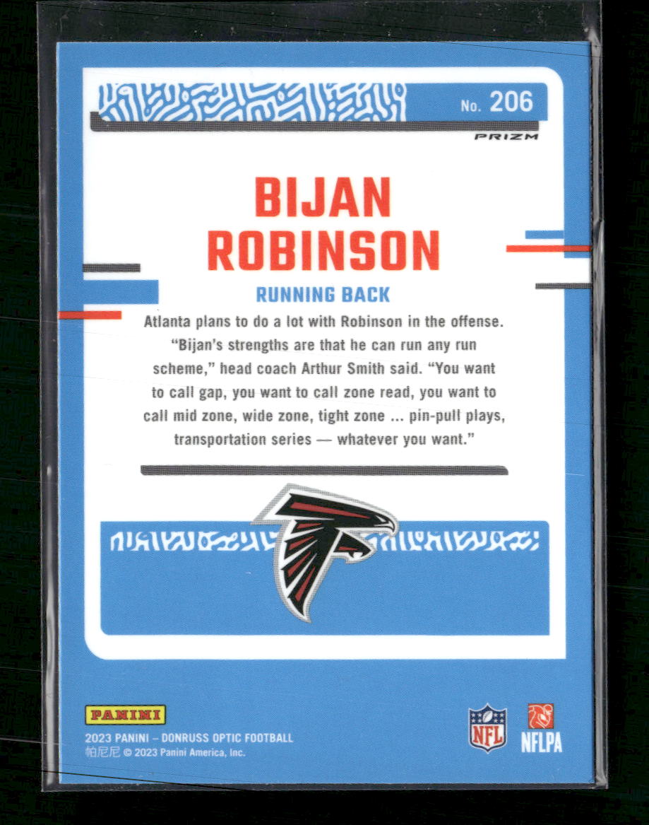 2023 Donruss Optic Holo Bijan Robinson Rookie #206