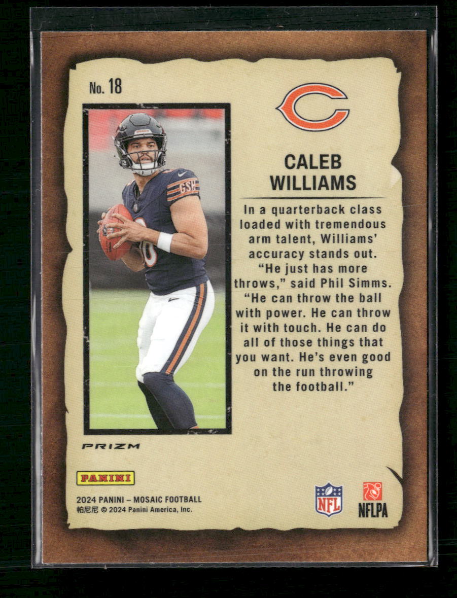 2024 Panini Mosaic Notoriety Mosaic Green Caleb Williams #18