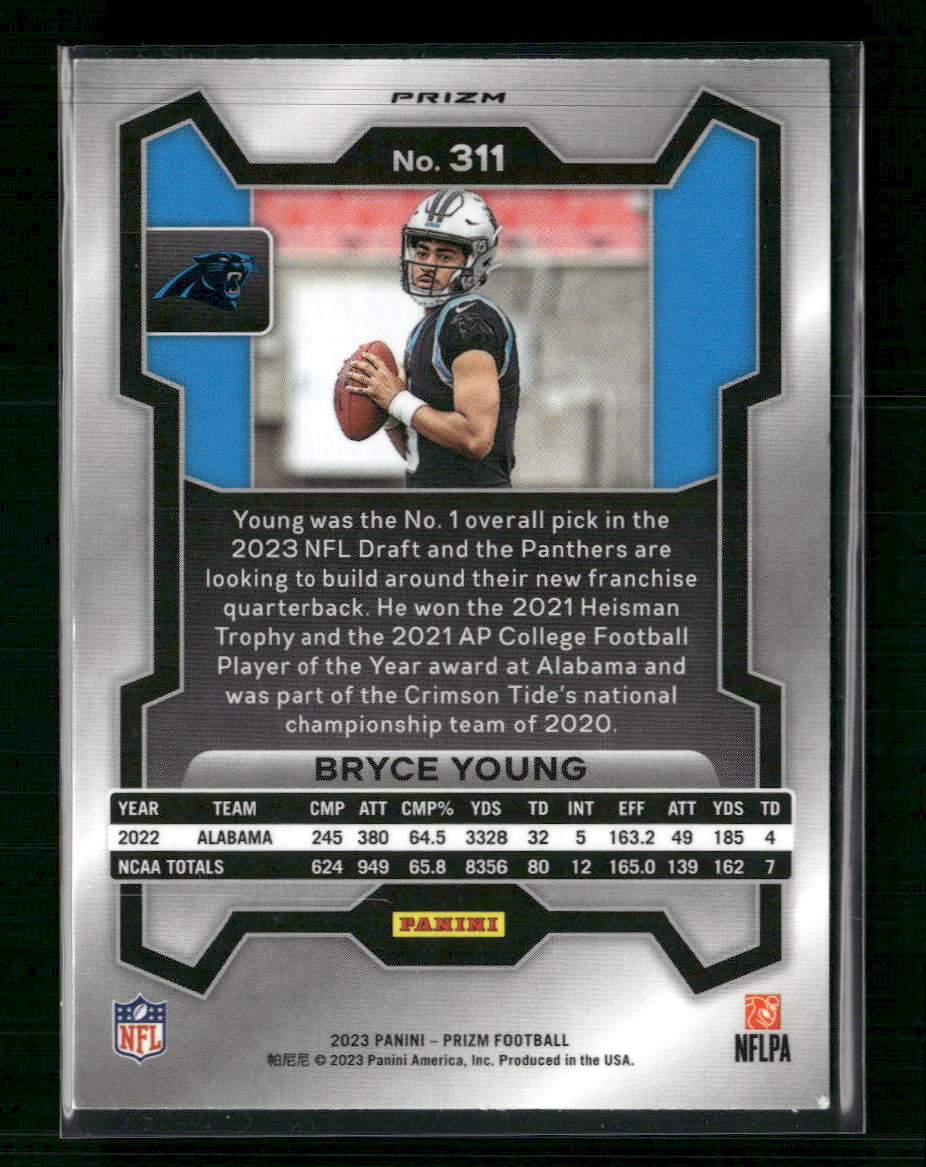 2023 Panini Prizm Orange Lazer Bryce Young #311