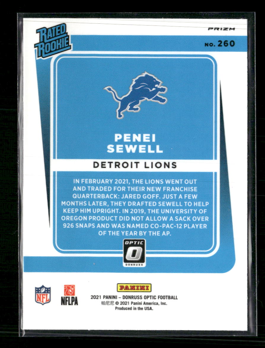 2021 Donruss Optic Red Mojo Penei Sewell Rookie #260