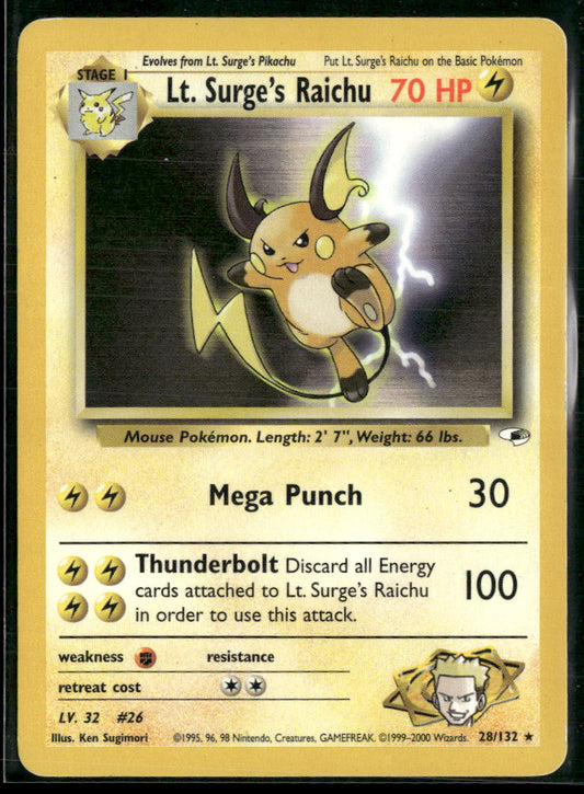 Gym Heroes Lt. Surge's Raichu #028/132