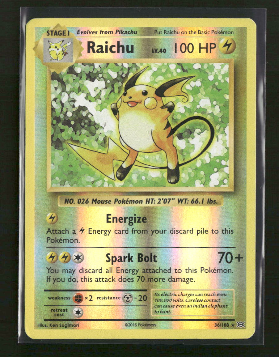 XY - Evolutions Raichu Reverse Holo #36/108