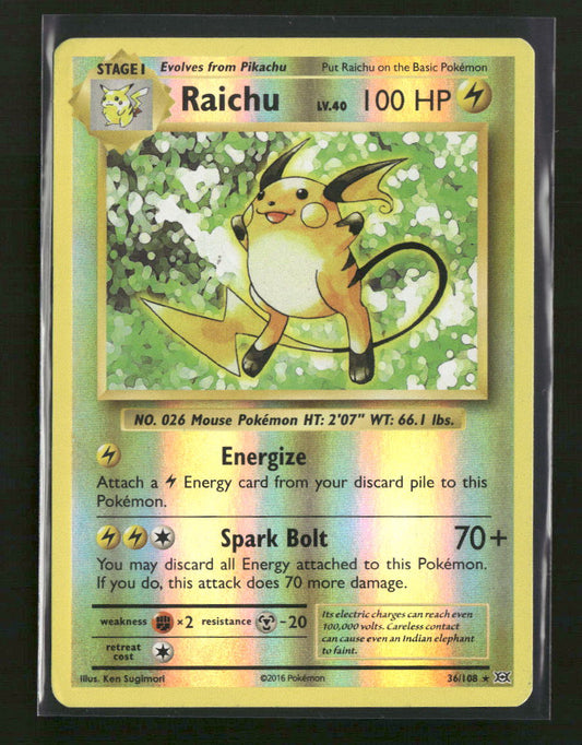 XY - Evolutions Raichu Reverse Holo #36/108