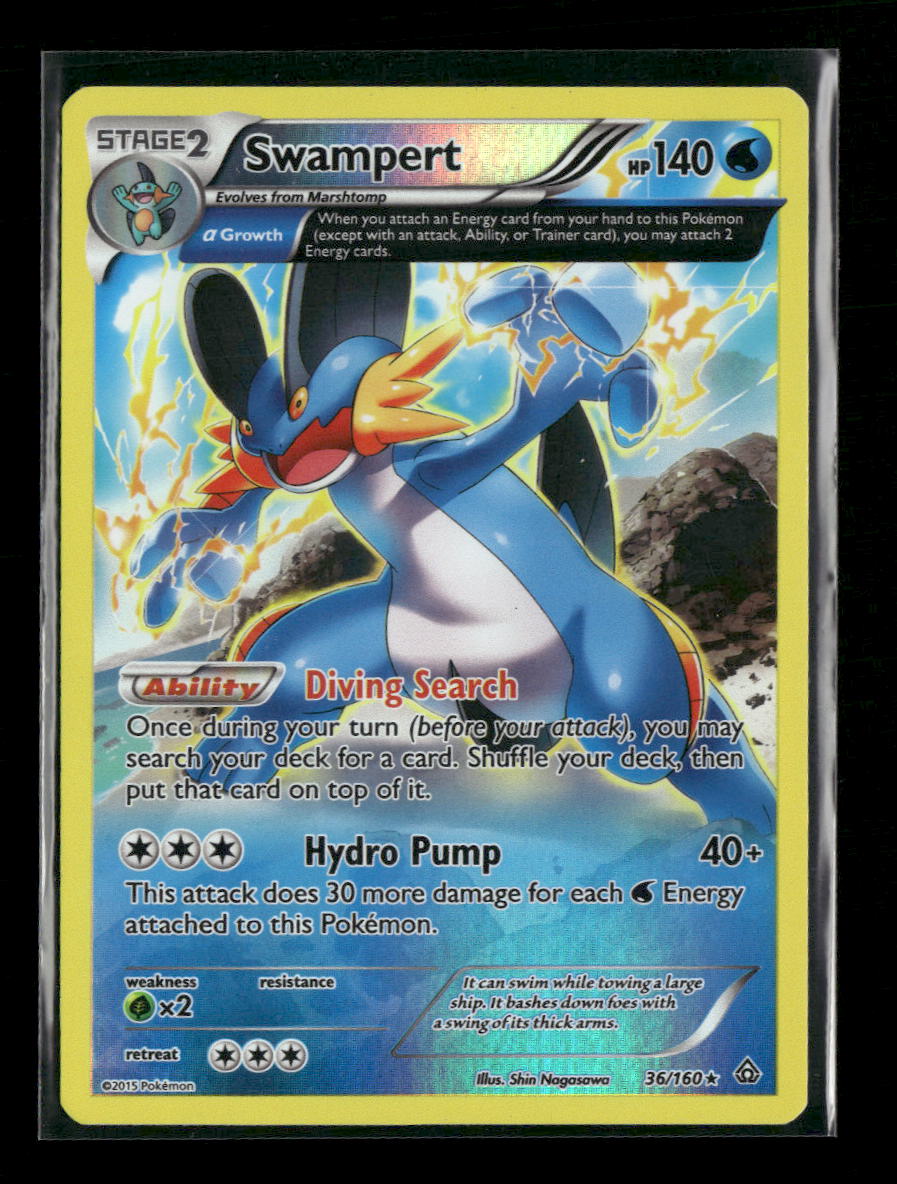 XY - Primal Clash Swampert (Alpha) Reverse Holo #36/160