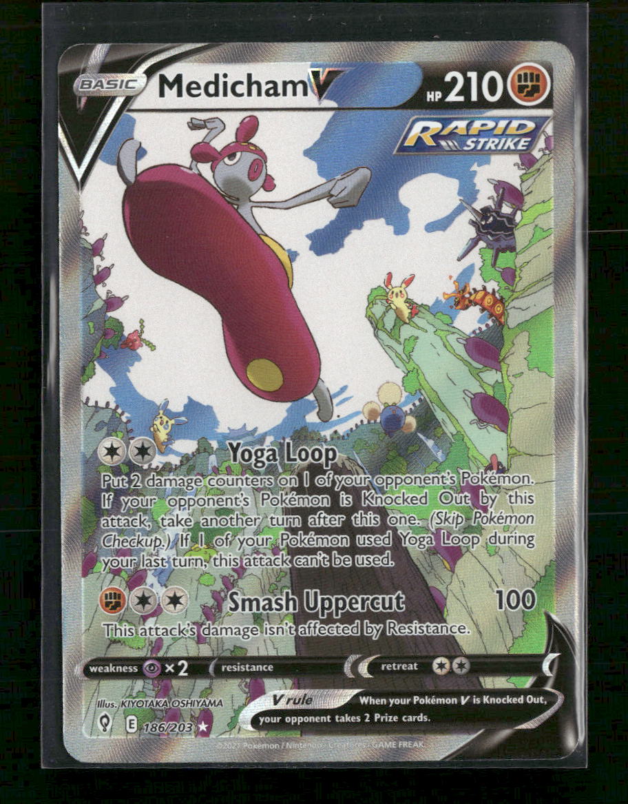 SWSH07: Evolving Skies Medicham V (Alternate Full Art) #186/203