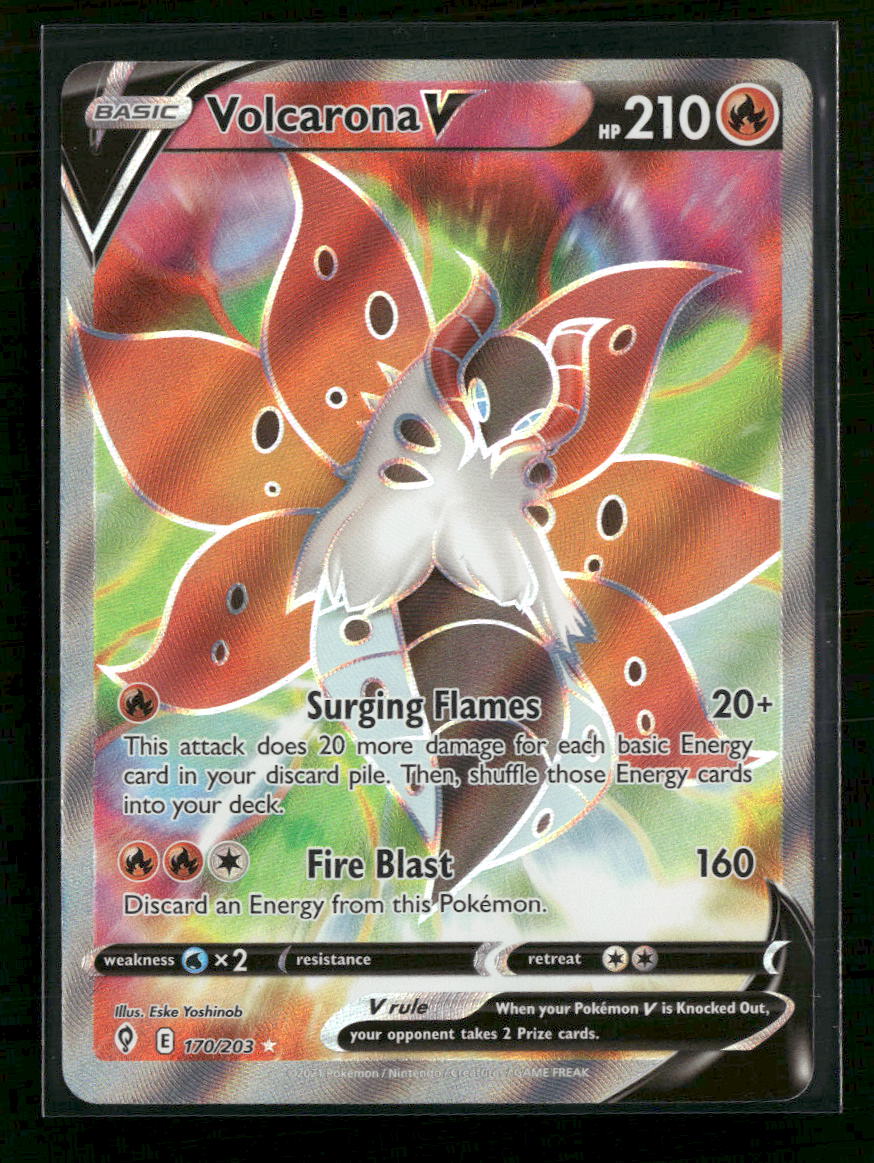 SWSH07: Evolving Skies Volcarona V (Full Art) #170/203