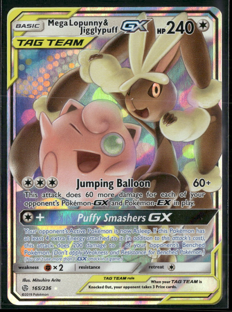 SM - Cosmic Eclipse Mega Lopunny & Jigglypuff GX #165/236