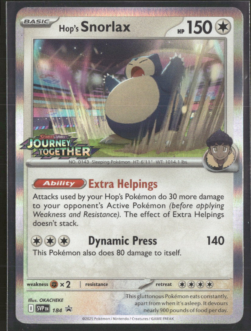 SV: Scarlet & Violet Promo Cards Hop's Snorlax #184