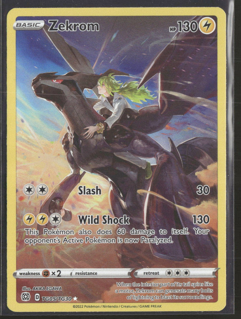 SWSH09: Brilliant Stars Trainer Gallery Zekrom #TG05/TG30