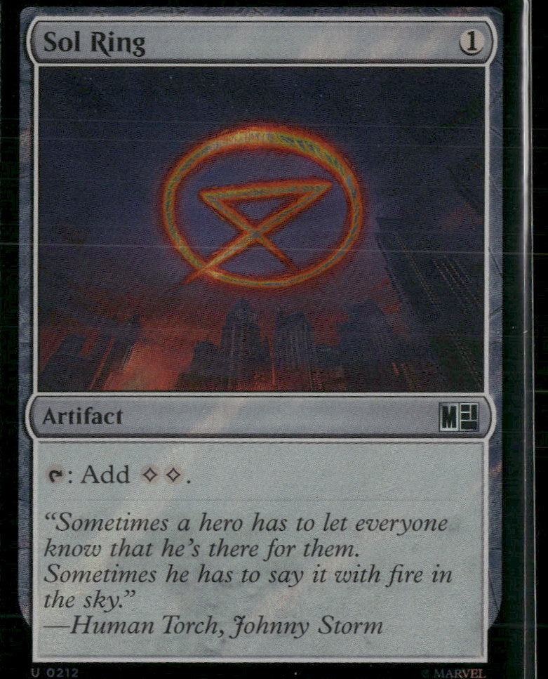 Commander: Marvel Super Heroes Sol Ring (0212) (Surge Foil) #212