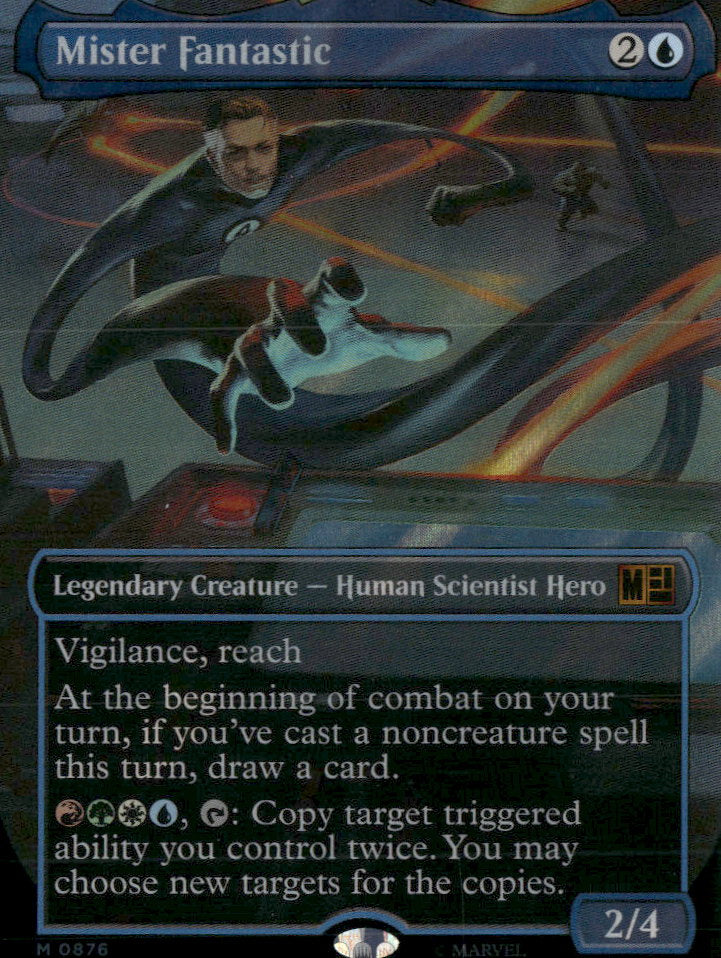 Commander: Marvel Super Heroes Mister Fantastic (Borderless) (Surge Foil) #876