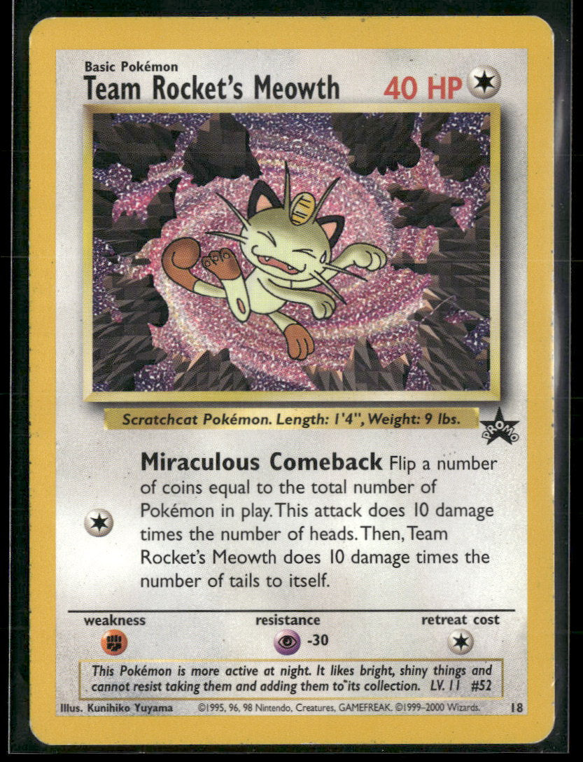 WoTC Promo Team Rocket's Meowth #18/53