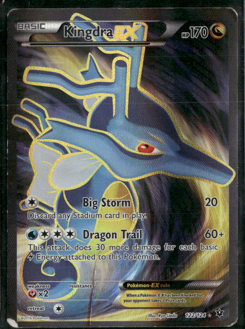 XY - Fates Collide Kingdra EX (Full Art) #122/124 damaged