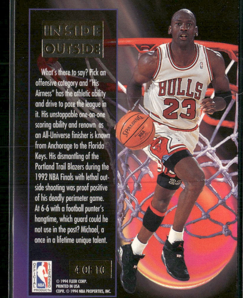 1993-94 Ultra Inside Outside Michael Jordan #4