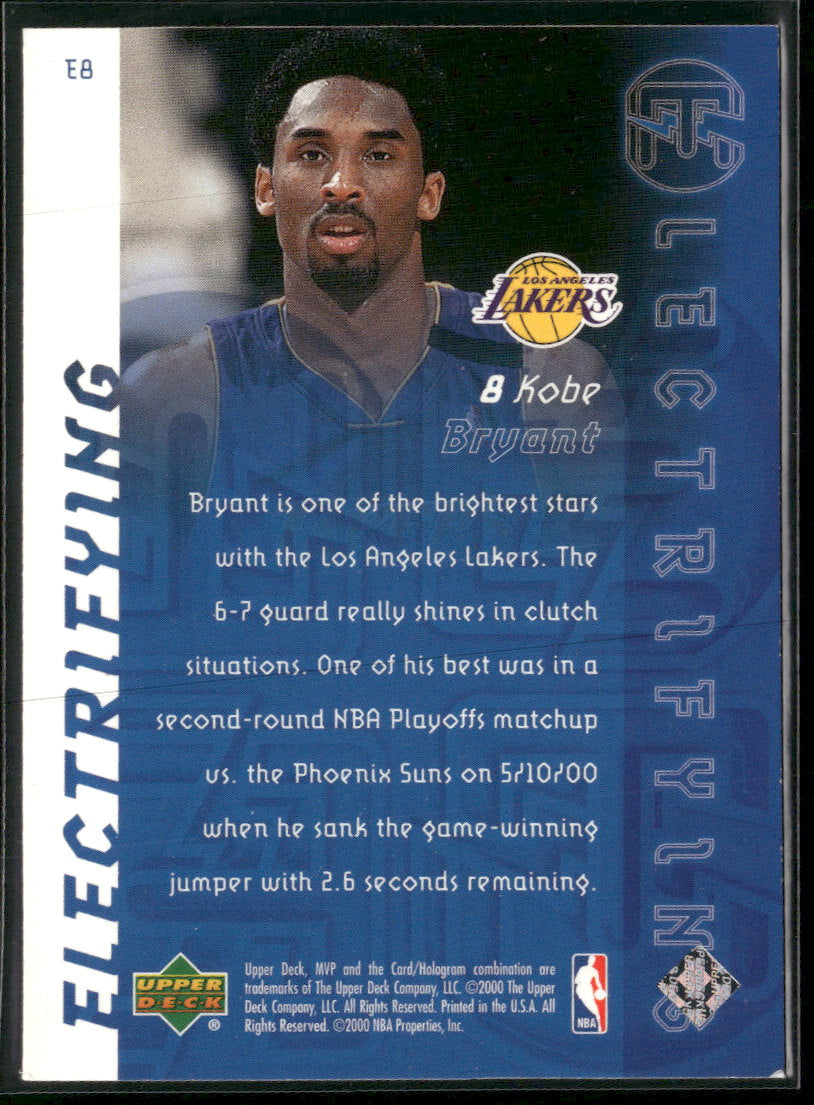 2000-01 Upper Deck MVP Electrifying Kobe Bryant #E8