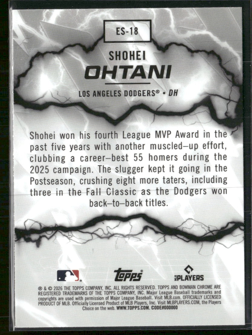 2026 Bowman Electric Sluggers Shohei Ohtani #ES-18