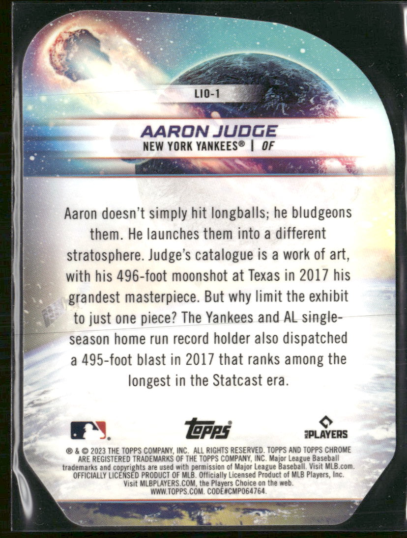 2023 Topps Chrome Cosmic Launched Into Orbit Aaron Judge #LIO-1