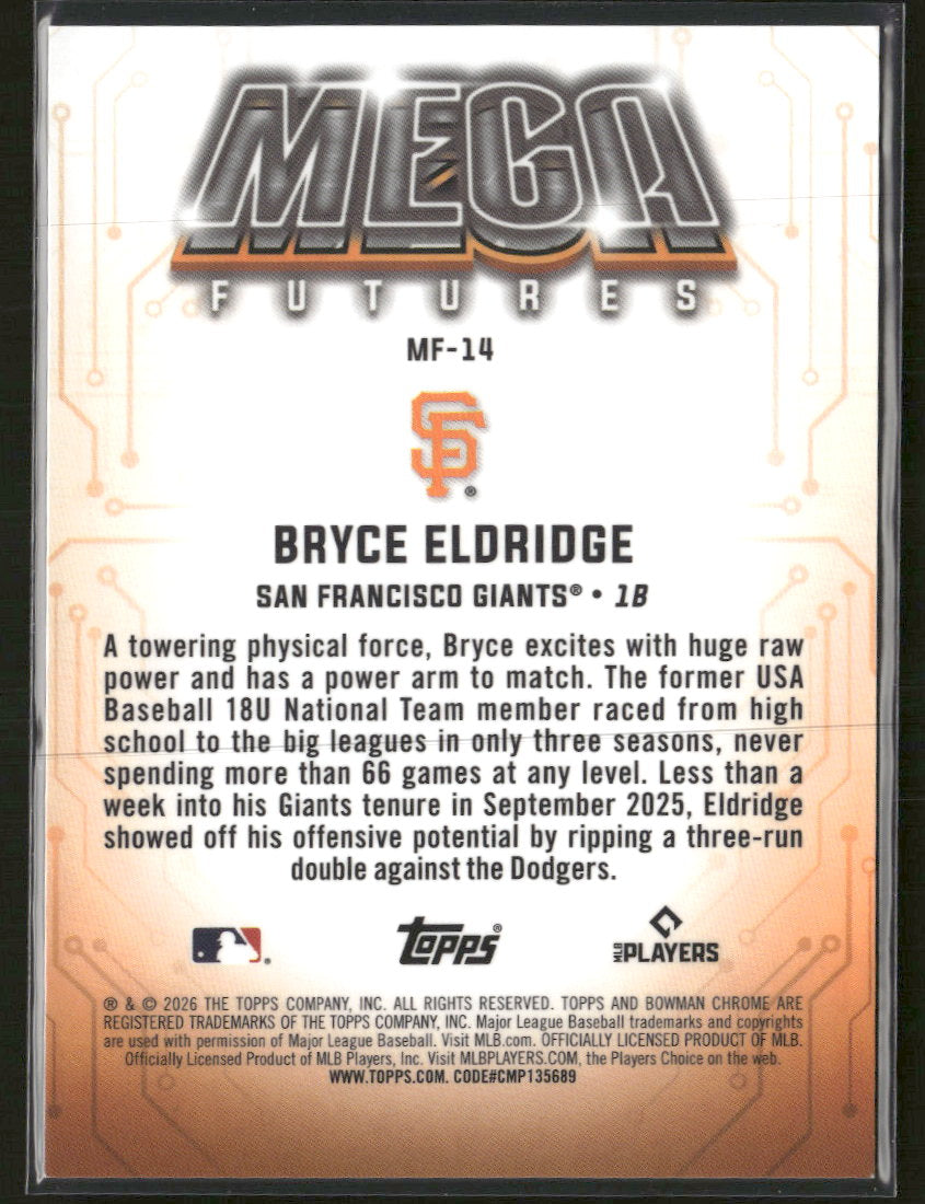 2026 Bowman Mega Futures Bryce Eldridge #MF-14