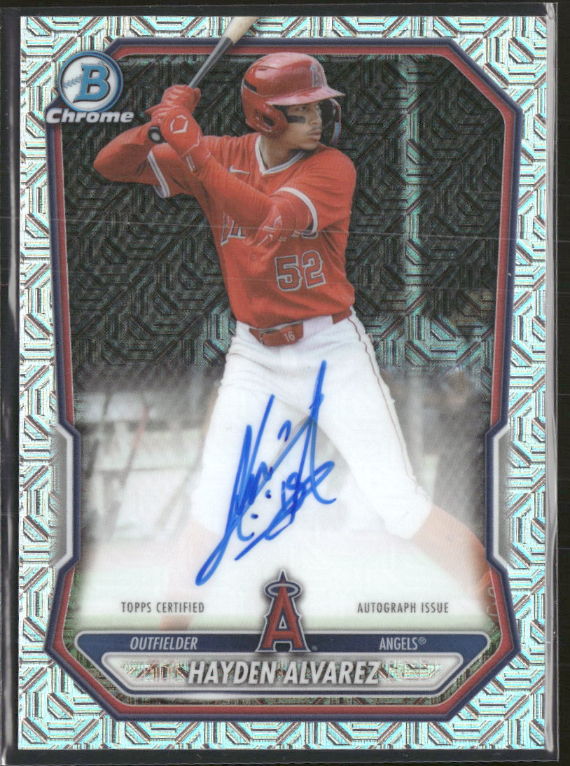 2026 Bowman Chrome Autographs Mojo Refractors Hayden Alvarez Auto #BMA-HA