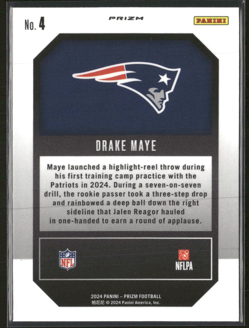 2024 Panini Prizm Emergent Green Wave Prizm Drake Maye #4