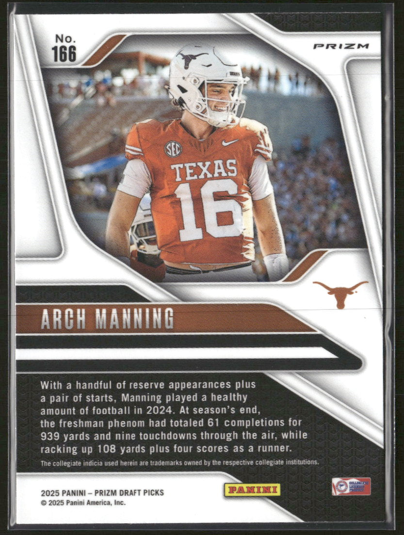 2025 Panini Prizm Draft Picks Prizms Purple Wave Arch Manning #166