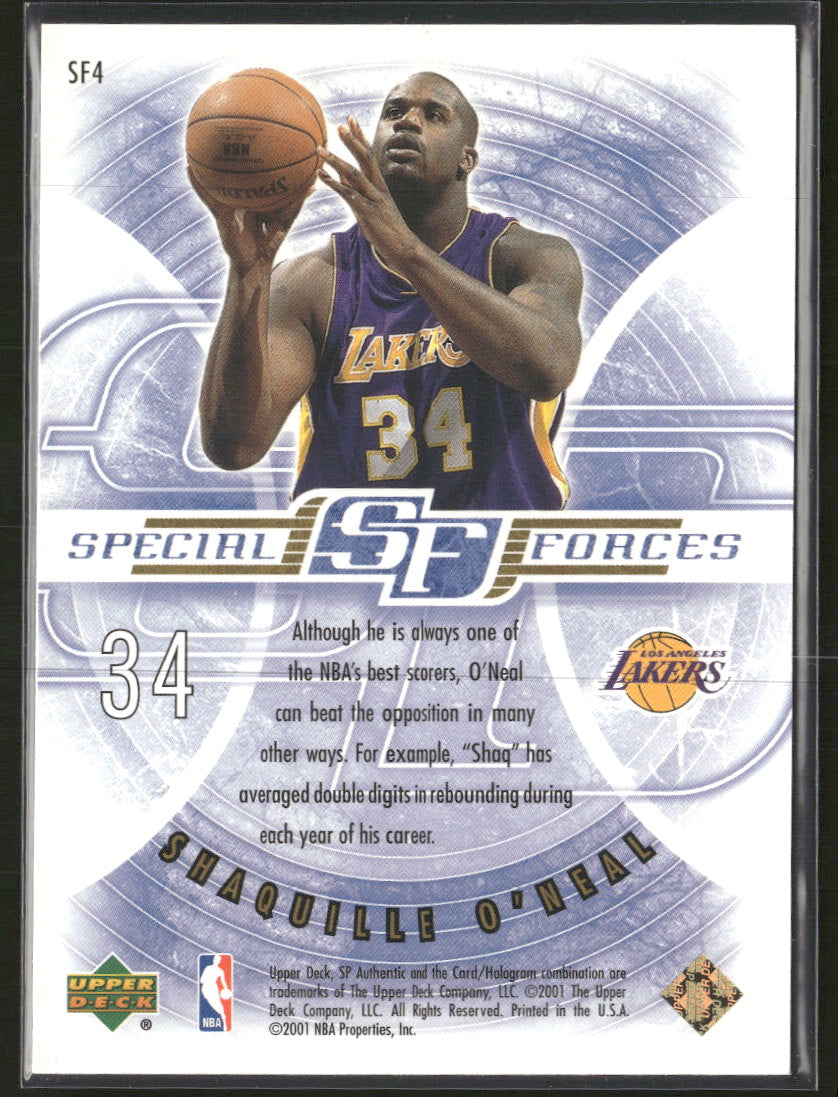 2000-01 SP Authentic Special Forces Shaquille O'Neal #SF4