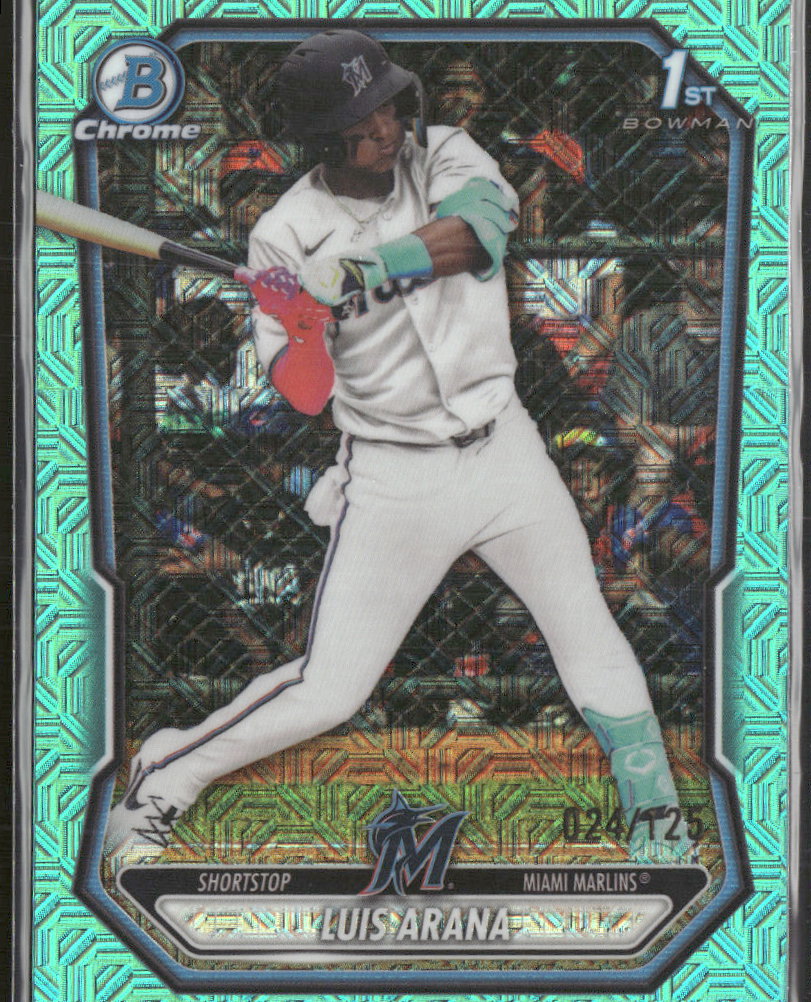 2026 Bowman Chrome Prospects Aqua Geometric Refractor Luis Arana #/125 #BCP-72