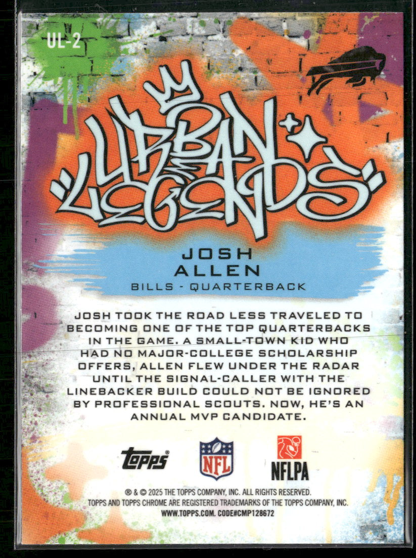 2025 Topps Chrome Urban Legends Josh Allen #UL-2