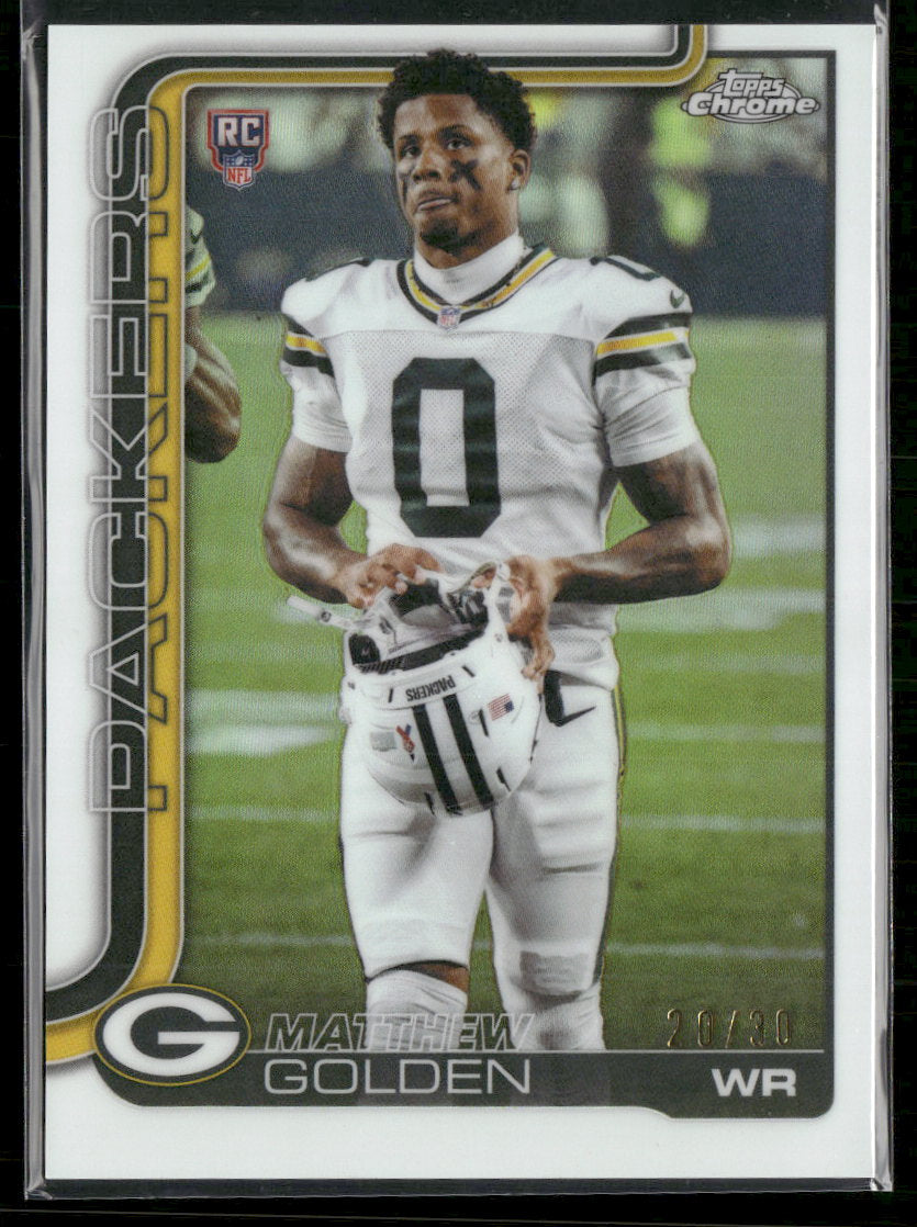 2025 Topps Chrome White Refractor Matthew Golden Rookie #/30 #333