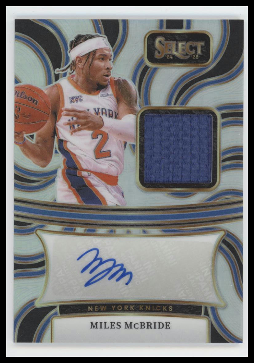 2024-25 Panini Select Autographed Memorabilia Miles McBride #/199 Auto #AM-MCB