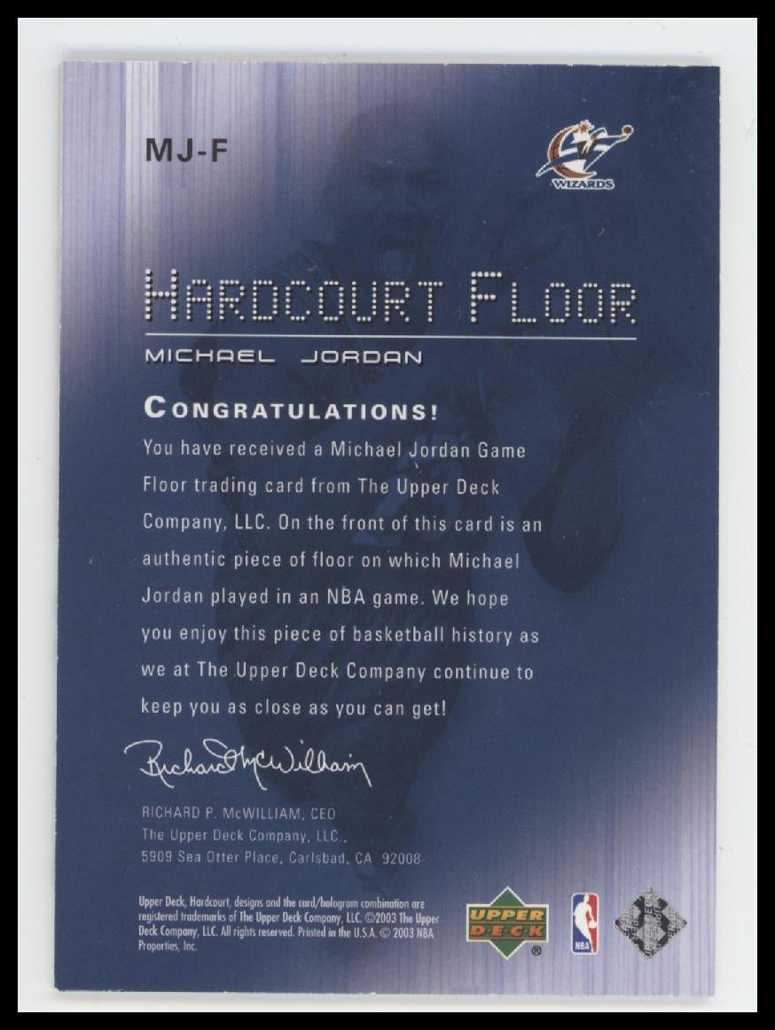 2003-04 Upper Deck Hardcourt Hardcourt Floor Michael Jordan #MJ-F