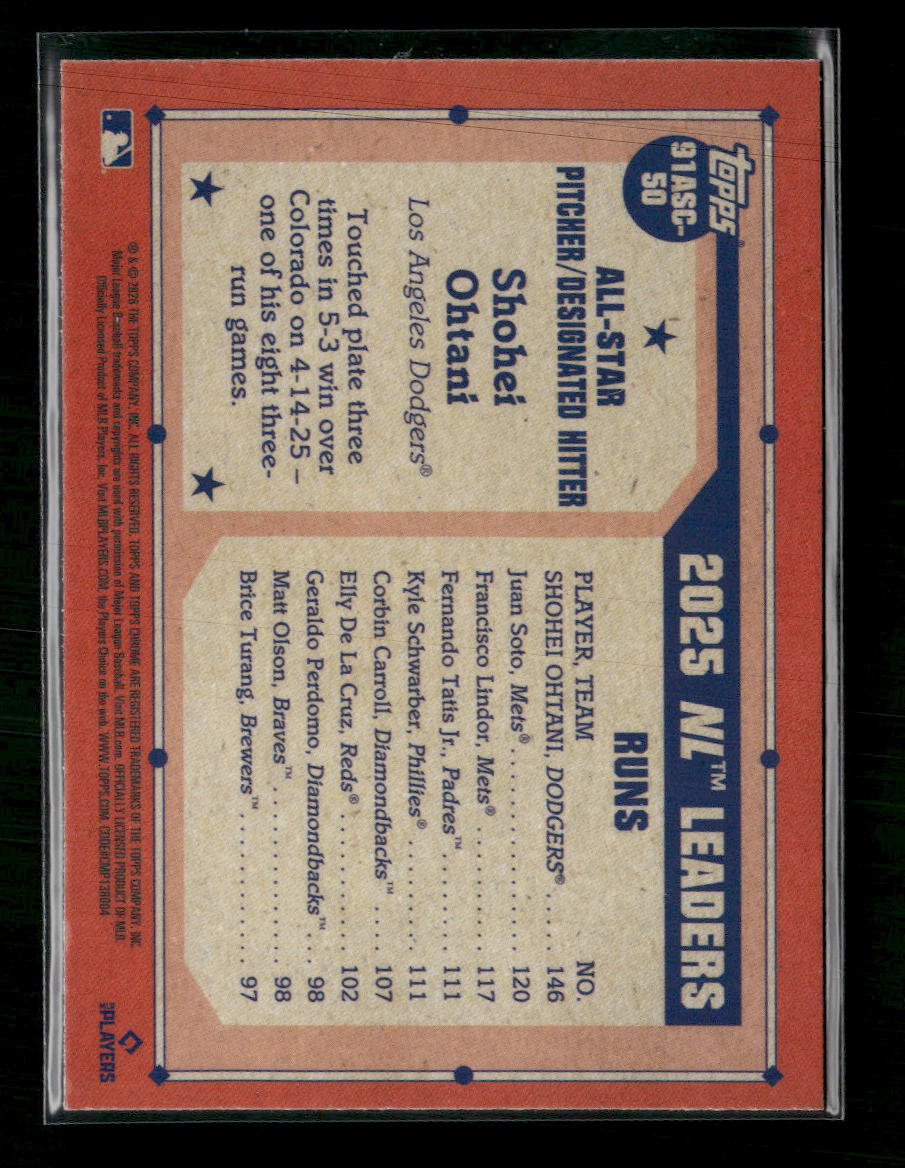 2026 Topps 35th Anniversary Chrome All-Stars Shohei Ohtani #91ASC-50